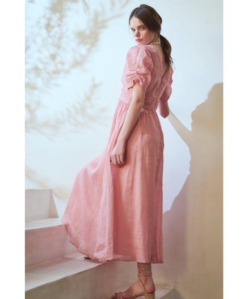 Estella.K ワンピース Isabella Long Dress リネンタックドレス