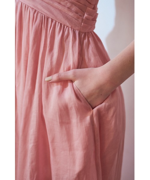 ワンピース Isabella Long Dress リネンタックドレスの画像