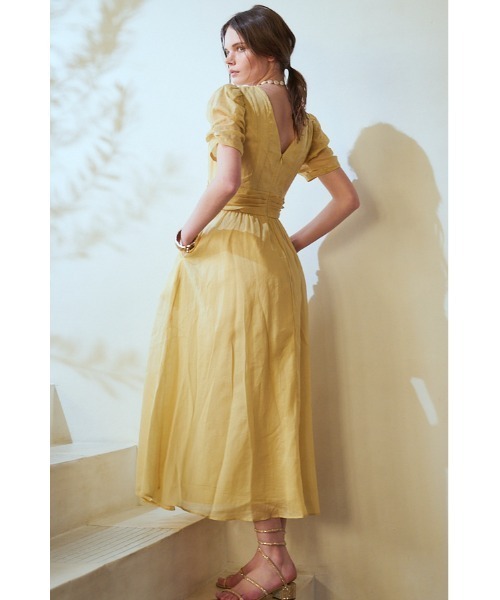 Estella.K ワンピース Isabella Long Dress リネンタックドレス
