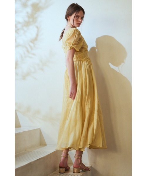 Estella.K ワンピース Isabella Long Dress リネンタックドレス
