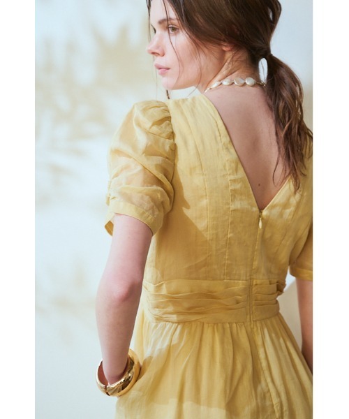 Estella.K ワンピース Isabella Long Dress リネンタックドレス