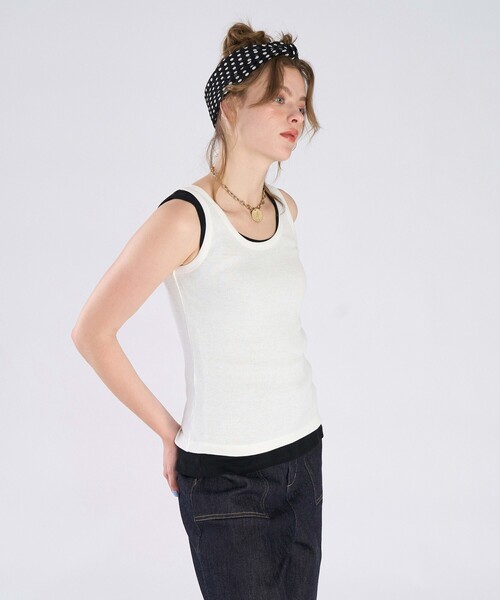 To b. by agnes tシャツ リブ タンクトップ レディース : ZOZOTOWN 