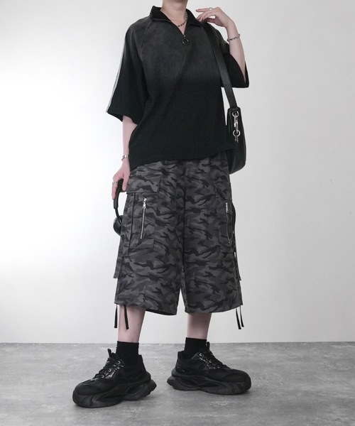 ADRER（アドラー） ワイドパンツ ハーフパンツ カーゴパンツ 短パン
