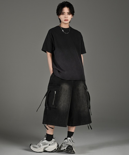 ADRER パンツ parachute cargo wide short pants メンズ
