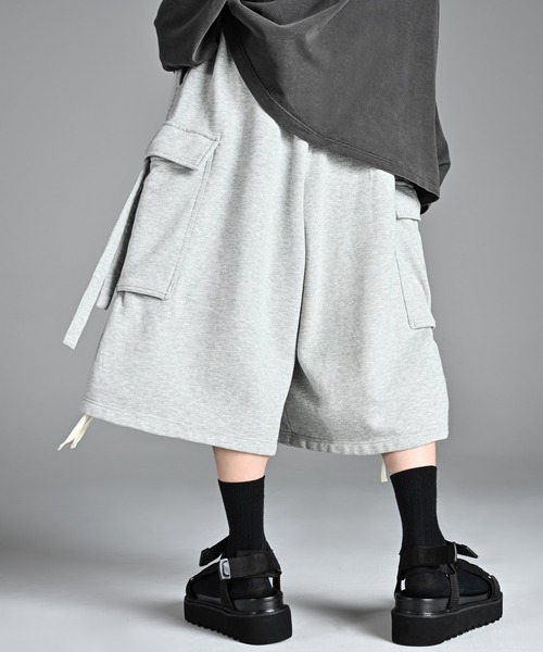 ハーフパンツ ワイドパンツ カーゴパンツ メンズ レディースの画像
