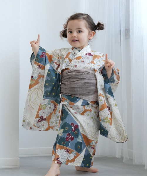 utatane 浴衣 キッズ浴衣3点セット ひよこ商店 マーガレット