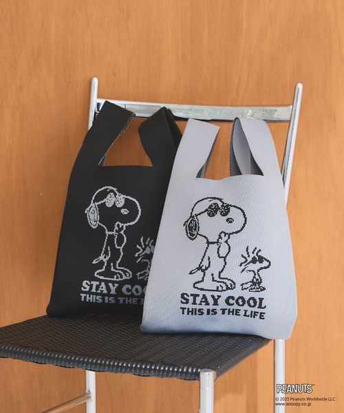 トートバッグ 「ピーナッツ/PEANUTS」スヌーピー＆ウッド