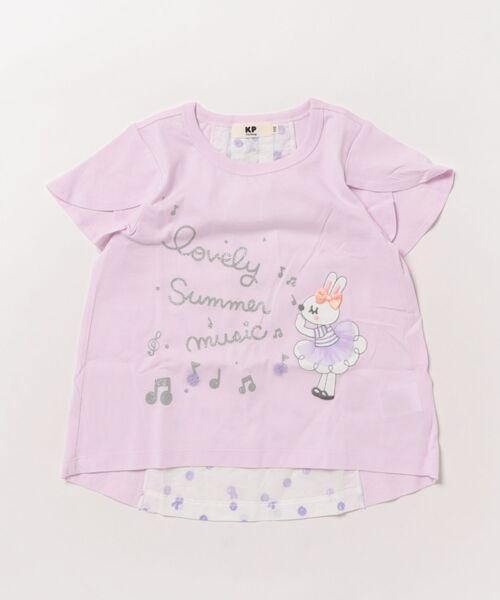 KP(キッズ) tシャツ mimiちゃんアップリケ半袖チュニック キッズ