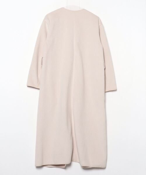 14日までのお値下げ イレーヴ　ノーカラーコート　ベージュ セール】 【洗える】メモリーノーカラー コート （その他アウター