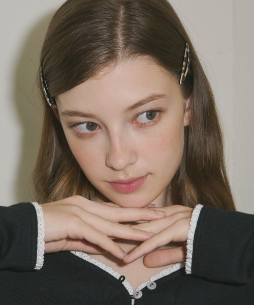GIUNON ヘアピン leopard oval hairpin 2set / レオパード