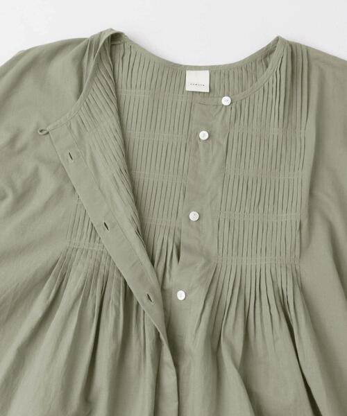 かぐれ ブラウス シャツ コットンピンタックブラウス レディース