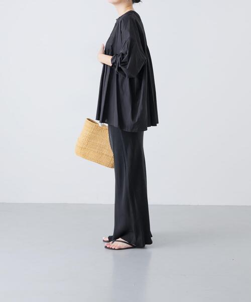 かぐれ ブラウス シャツ コットンピンタックブラウス レディース