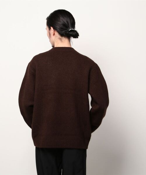 スティーブンアラン カシミヤ混 ヘビーコットンウール 長袖ニット L ブラック STEVEN ALAN（スティーブンアラン） 長袖ニット L ブラック メンズ