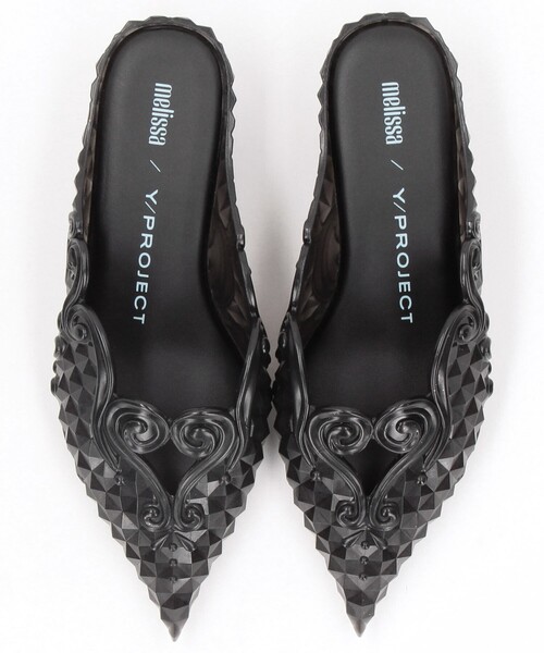 サンダル melissa/メリッサ Melissa + Y/Project Court Shoe / クリア ポインテッドミュール レディース サンダル・ミュール