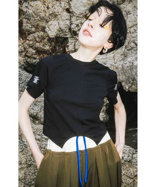 OMMO tシャツ TUCK SLEEVE SHORT T レディース : ZOZOTOWN Yahoo