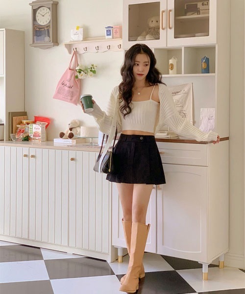 「SONA」 ニットアンサンブル FREE ブラック レディース_画像4