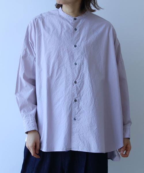 yuni ブラウス シャツ コットンキャッチワッシャー ワイドブラウス