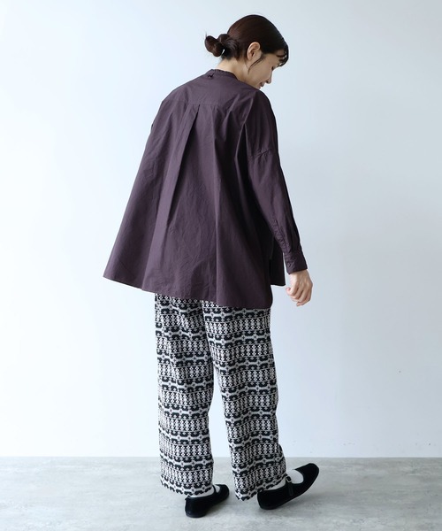 yuni ブラウス シャツ コットンキャッチワッシャー ワイドブラウス