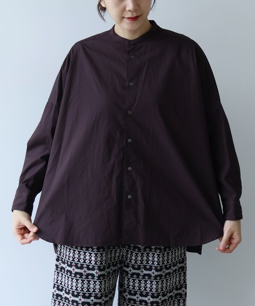 yuni ブラウス シャツ コットンキャッチワッシャー ワイドブラウス