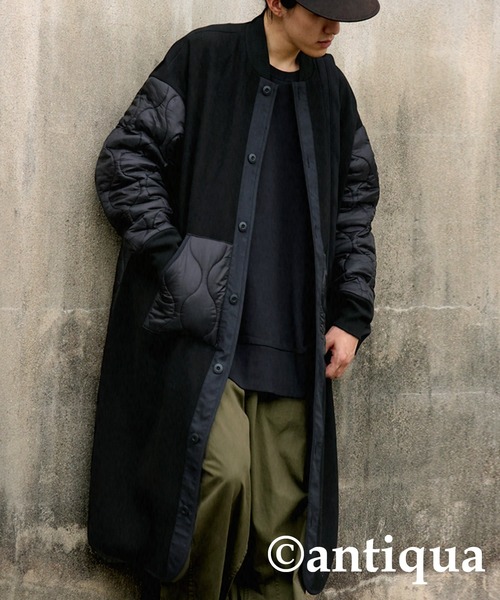 antiqua（アンティカ） 「tree cafe」コート FREE ブラック メンズ