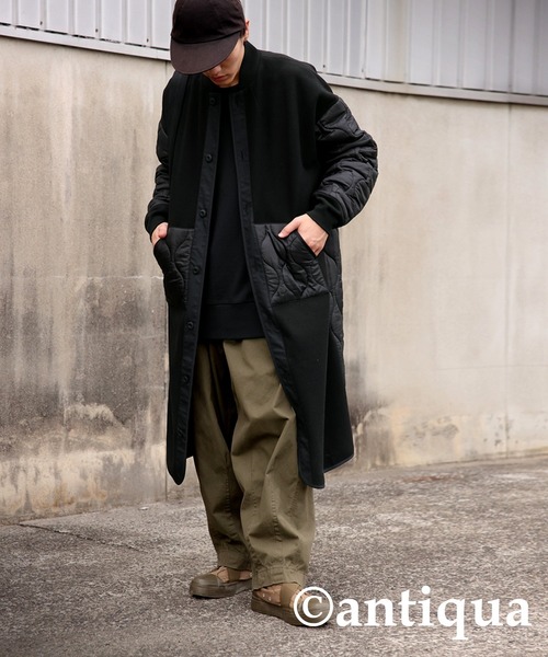 antiqua（アンティカ） 「tree cafe」コート FREE ブラック メンズ