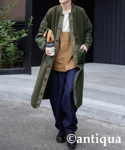 antiqua（アンティカ） 「tree cafe」コート FREE ブラック メンズ