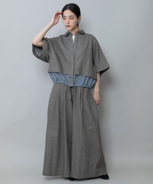 Munich（ミューニック） ブラウス シャツ 6ozスラブデニム×シアー