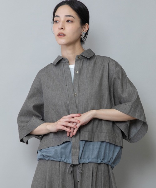 Munich（ミューニック） ブラウス シャツ 6ozスラブデニム×シアー