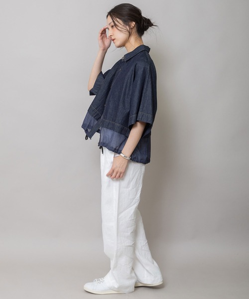 Munich（ミューニック） ブラウス シャツ 6ozスラブデニム×シアー