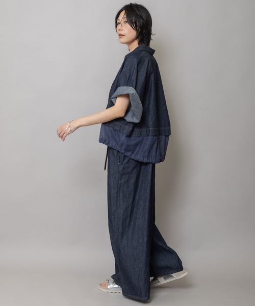 Munich（ミューニック） ブラウス シャツ 6ozスラブデニム×シアー