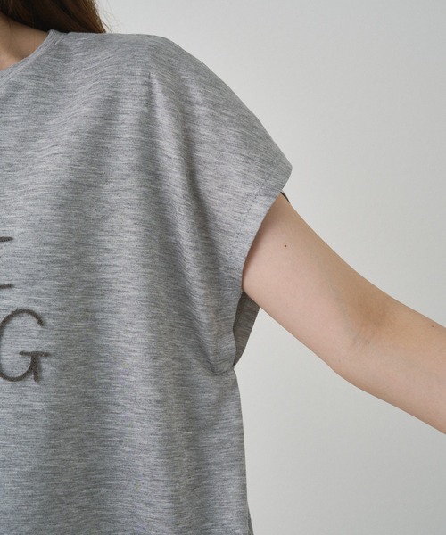 PUAL CE CIN グレー ロゴTシャツ 半袖 pual ce cin 「PUAL CE CIN」 半袖Tシャツ FREE グレー