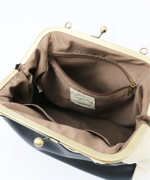 ショルダーバッグ バッグ ねこ型ポケット がま口ショルダー レディース