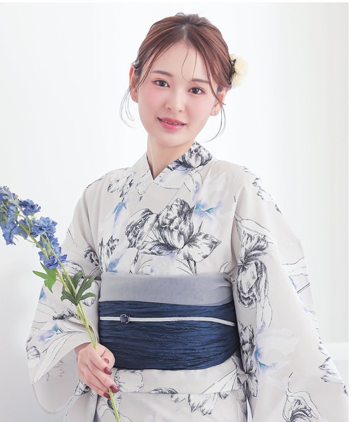KIMONOMACHI 浴衣 レディース 浴衣 レディース 女性浴衣 2点セット(綿