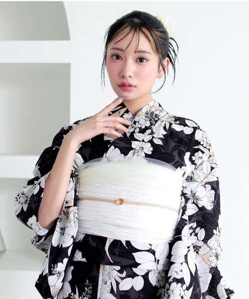 KIMONOMACHI 浴衣 レディース 浴衣 レディース 女性浴衣 2点セット(綿