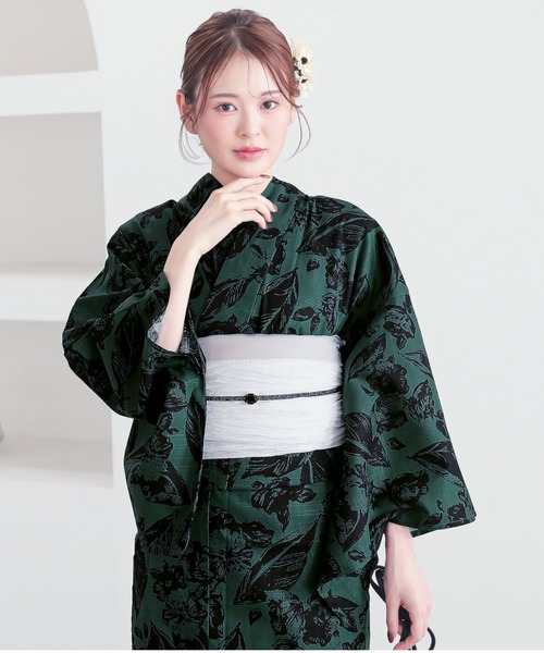 KIMONOMACHI 浴衣 レディース 浴衣 レディース 女性浴衣 2点セット(綿
