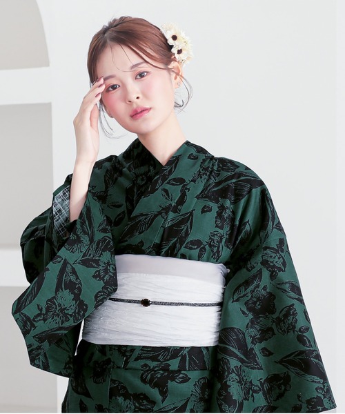 KIMONOMACHI 浴衣 レディース 浴衣 レディース 女性浴衣 2点セット(綿