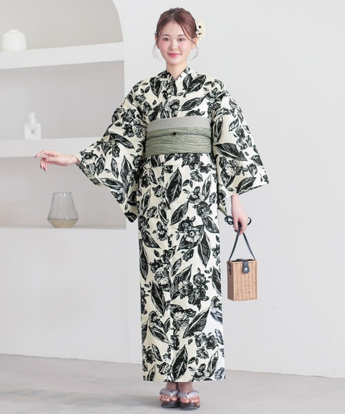 KIMONOMACHI 浴衣 レディース 浴衣 レディース 女性浴衣 2点セット(綿