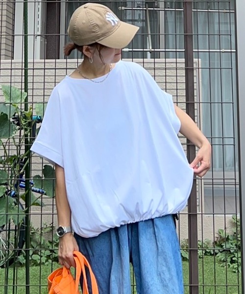 notch. tシャツ 半袖 「 notch. by KR 」ドルマンドローコードTシャツ
