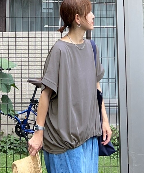 notch. tシャツ 半袖 「 notch. by KR 」ドルマンドローコードTシャツ