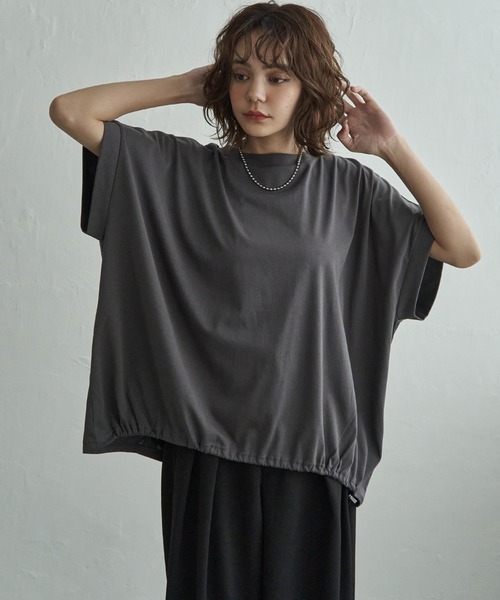 notch. tシャツ 半袖 「 notch. by KR 」ドルマンドローコードTシャツ