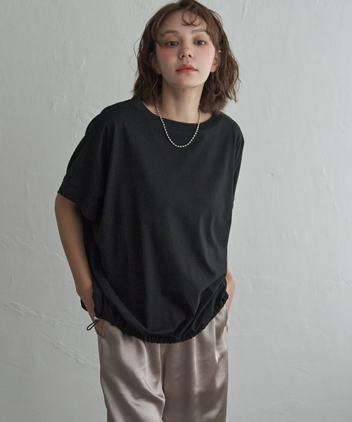notch. tシャツ 半袖 「 notch. by KR 」ドルマンドローコードTシャツ