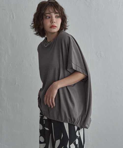 notch. tシャツ 半袖 「 notch. by KR 」ドルマンドローコードTシャツ