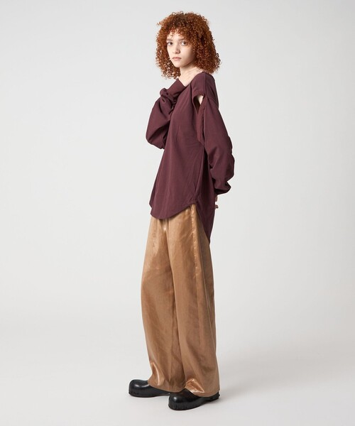 6(ROKU) パンツ 「6(ROKU)」ポリエステル サテン 25FW