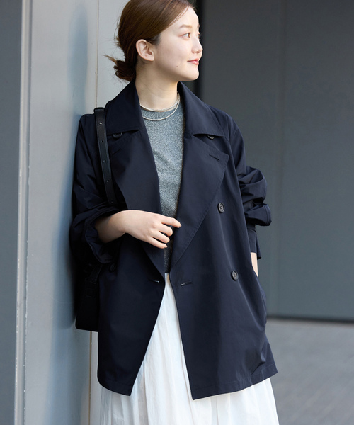 IENA イエナ　ベイクルーズ　ハーフトレンチコート ネイビー 36 美品 IENA（イエナ） トレンチコート 36 ベージュ レディース : ZOZOTOWN