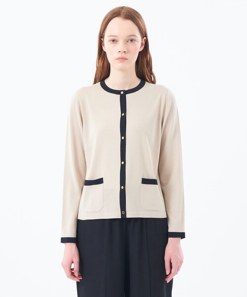 マッキントッシュフィロソフィー カーディガン 入学式 ベージュ M相当　コットン MACKINTOSH PHILOSOPHY（マッキントッシュフィロソフィー