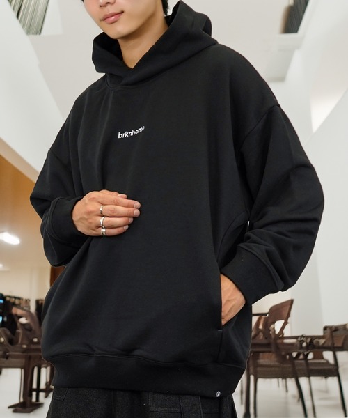 パーカー バックプリント グラフィック ヘビーウェイト 刺繍 ロゴ