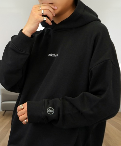 パーカー バックプリント グラフィック ヘビーウェイト 刺繍 ロゴ