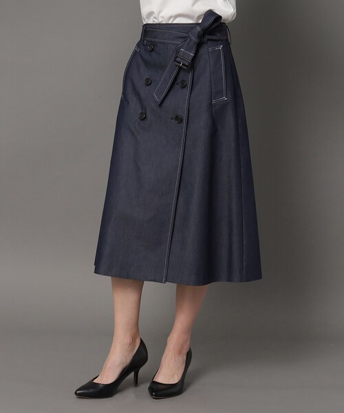 「DRESSTERIOR」 スカート 38 ネイビー レディース