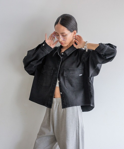 HEREIAM ブラウス シャツ 「HEREIAM」Flexデニムシャツ レディース