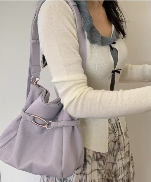 CLOTHY ショルダーバッグ バッグ 「カジュアルにもキレイめにも」巾着